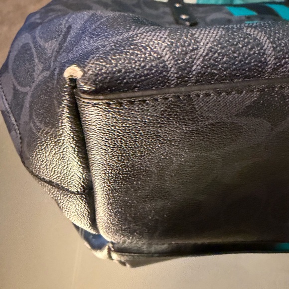 Project Coach Black and Blue Patterned Tote *project bag* - Picture 8 of 16